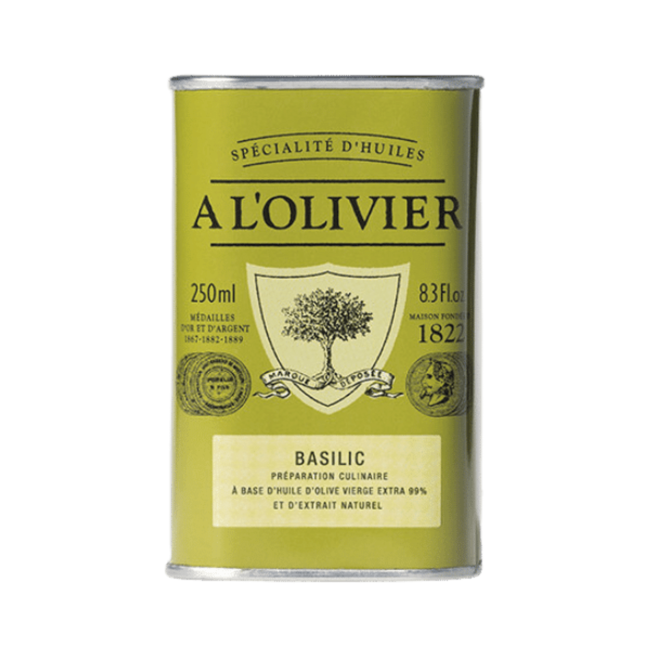 A l'Olivier Basil Olive Oil 250ml TFF