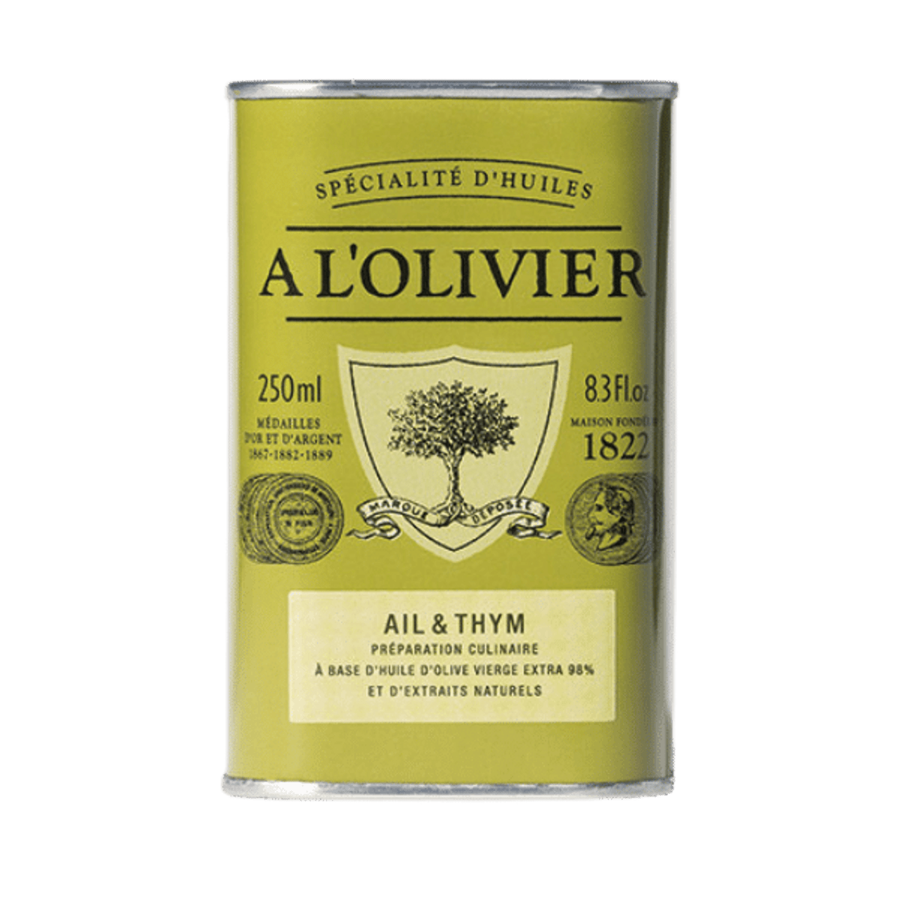 A l'Olivier Garlic & Thyme Olive Oil 250ml TFF