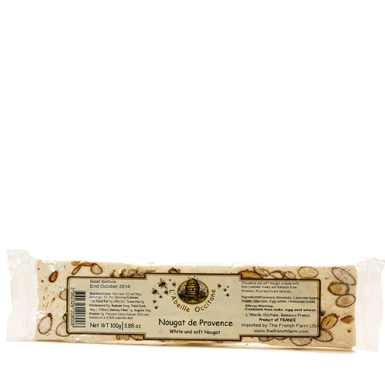 Lavender Honey Nougat Bar L'Abeille Occitane 3.5oz TFF