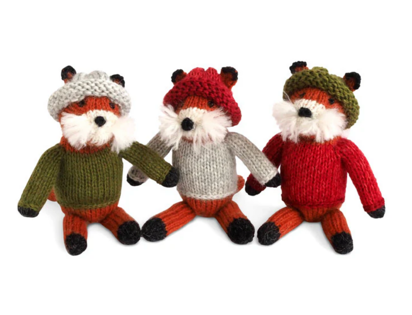 Assorted Fox in Sweater Ornament Nepal