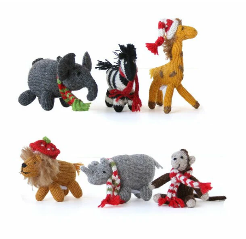 Assorted Safari Animal Ornaments Nepal